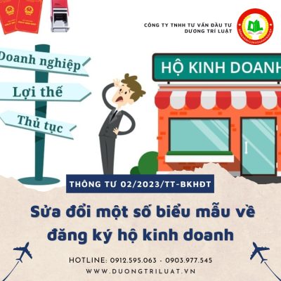 Theo Thông tư 02/2023/TT-BKHĐT sửa đổi một số biểu mẫu về đăng ký hộ kinh doanh