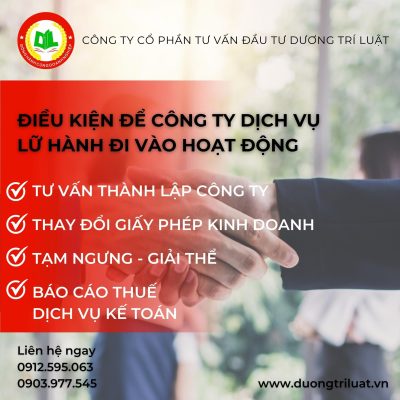 ĐIỀU KIỆN ĐỂ CÔNG TY DỊCH VỤ LỮ HÀNH ĐI VÀO HOẠT ĐỘNG 2023 13