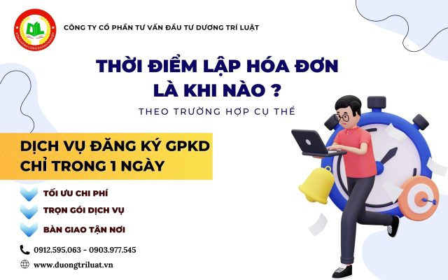 THỜI ĐIỂM LẬP HÓA ĐƠN LÀ KHI NÀO TRONG NĂM 2023 ? 13