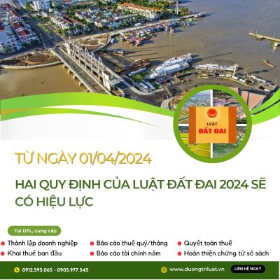 TỪ NGÀY 01/04/2024 HAI QUY ĐỊNH CỦA LUẬT ĐẤT ĐAI 2024 SẼ CÓ HIỆU LỰC 17