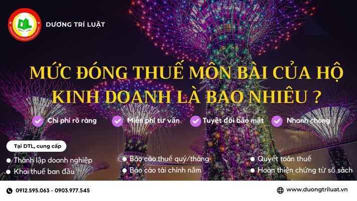 MỨC ĐÓNG THUẾ MÔN BÀI CỦA HỘ KINH DOANH NĂM 2024 LÀ BAO NHIÊU ? 1