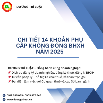 CHI TIẾT 14 KHOẢN PHỤ CẤP KHÔNG ĐÓNG BHXH NĂM 2025 1 CHI TIẾT 14 KHOẢN PHỤ CẤP KHÔNG ĐÓNG BHXH NĂM 2025 1
