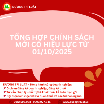 TỔNG HỢP CHÍNH SÁCH MỚI CÓ HIỆU LỰC TỪ 01/10/2025 1 TỔNG HỢP CHÍNH SÁCH MỚI CÓ HIỆU LỰC TỪ 01/10/2025 1
